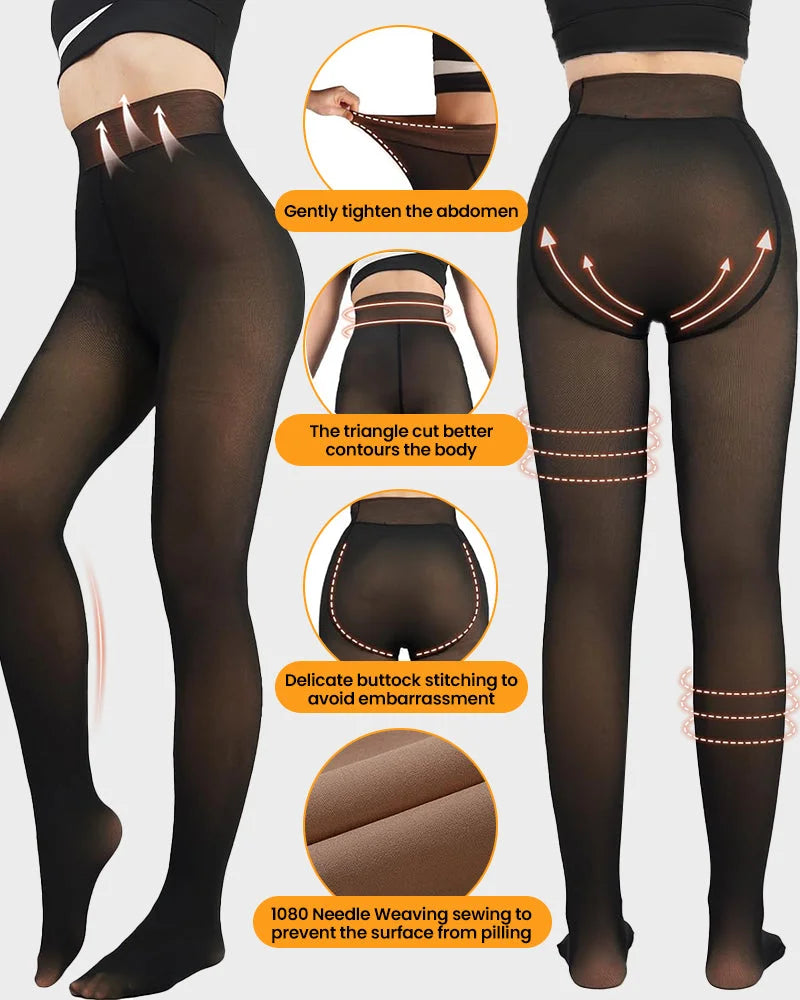 VelviHeat™ | Sheer Thermal Tights – All-Day Warmth in a Bare-Leg Look