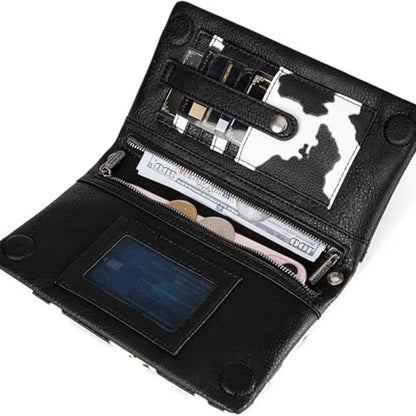 Locksy™ | RFID Wristlet Wallet – Women’s Bifold Clutch with Crossbody Strap