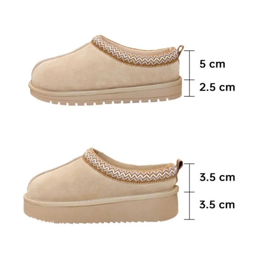 CozyStep™ | Suede Braided Fur Slippers – Warm, Chic & Durable