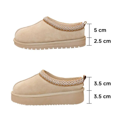 CozyStep™ | Suede Braided Fur Slippers – Warm, Chic & Durable