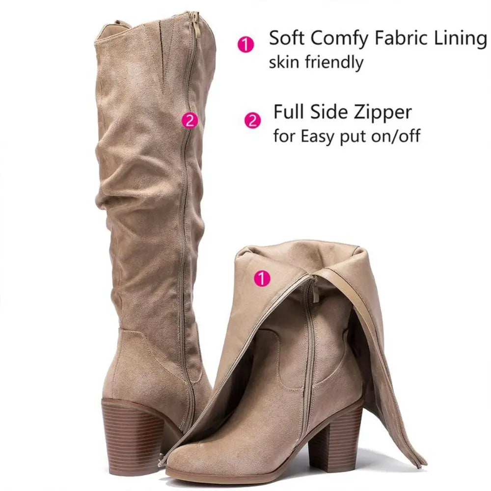 FlexiCalf™ | Extra Wide Knee High Boots – Chic, Cozy & Supportive
