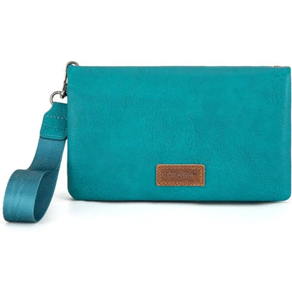 Locksy™ | RFID Wristlet Wallet – Women’s Bifold Clutch with Crossbody Strap