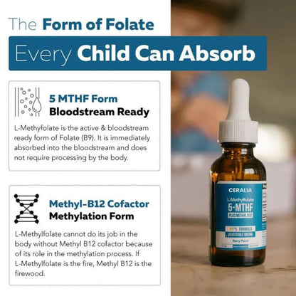 Ceralia™ | Kids Methylfolate + B12 Cofactor Drops