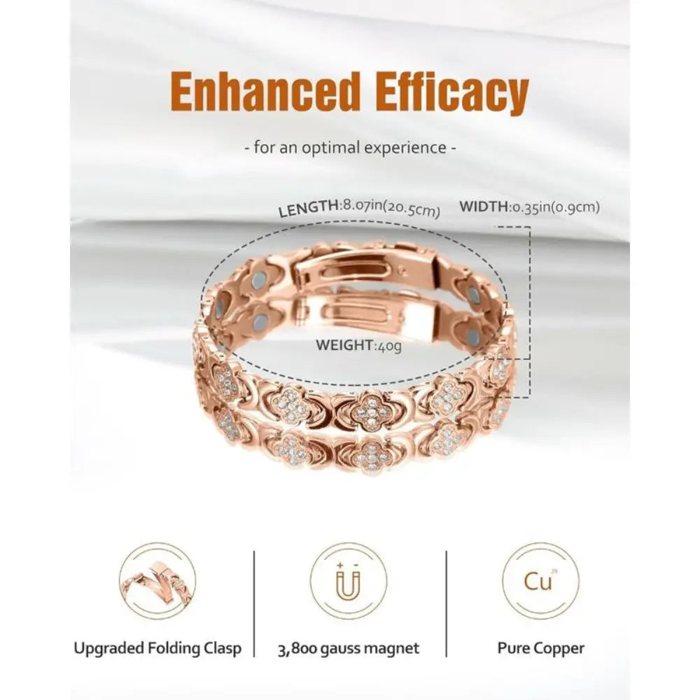 EleganCopper™ | Women’s Pure Copper Magnetic Bracelet – Pain Relief & Timeless Style