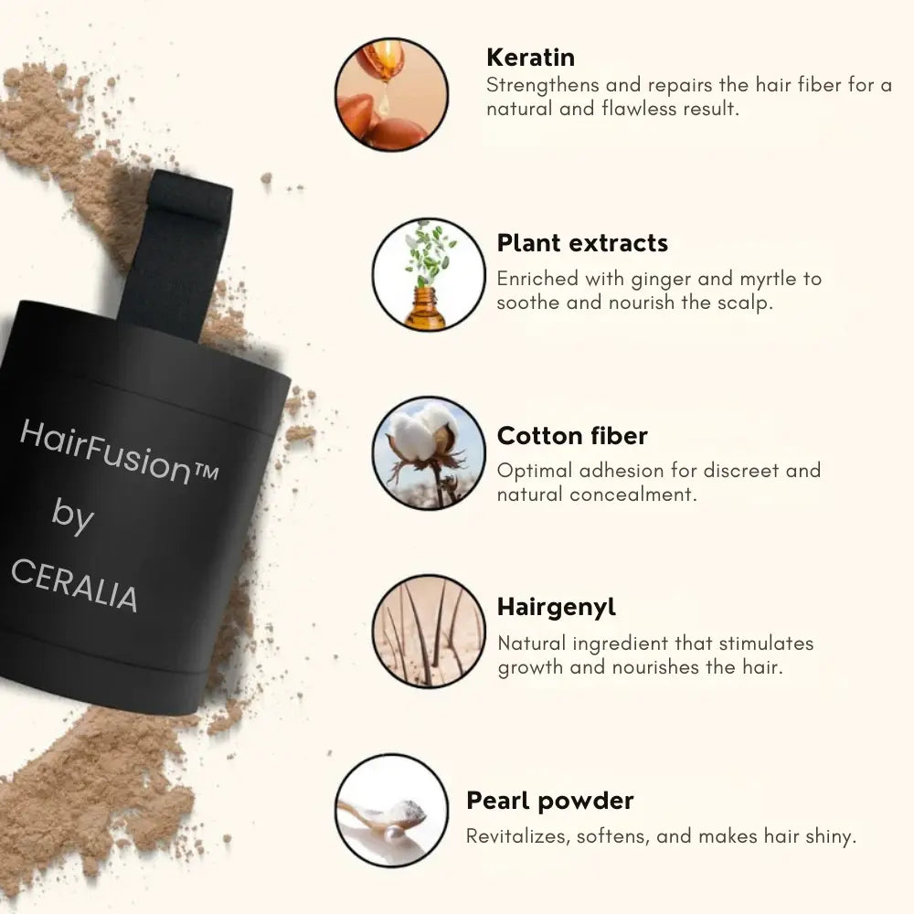 HairFusion™ | Instant Hair Fiber Concealer – Natural, Waterproof & Long-Lasting Density