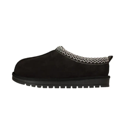 CozyStep™ | Suede Braided Fur Slippers – Warm, Chic & Durable