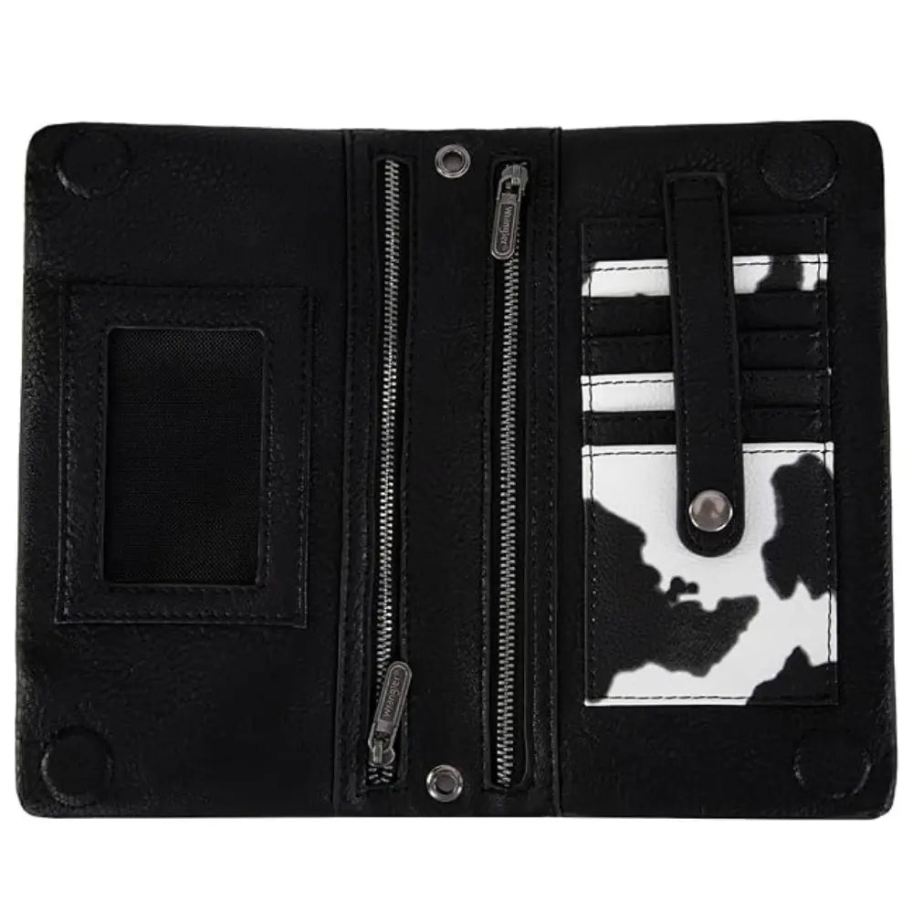 Locksy™ | RFID Wristlet Wallet – Women’s Bifold Clutch with Crossbody Strap