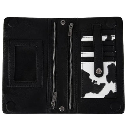 Locksy™ | RFID Wristlet Wallet – Women’s Bifold Clutch with Crossbody Strap