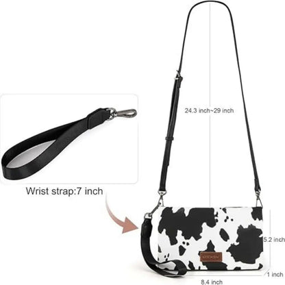 Locksy™ | RFID Wristlet Wallet – Women’s Bifold Clutch with Crossbody Strap