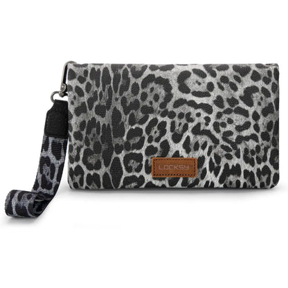 Locksy™ | RFID Wristlet Wallet – Women’s Bifold Clutch with Crossbody Strap