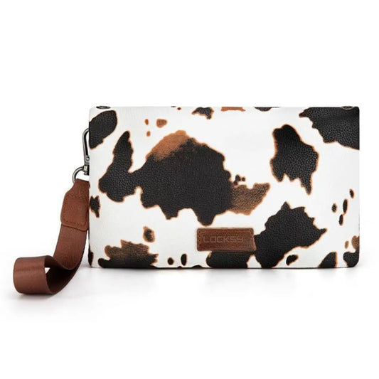 Locksy™ | RFID Wristlet Wallet – Women’s Bifold Clutch with Crossbody Strap