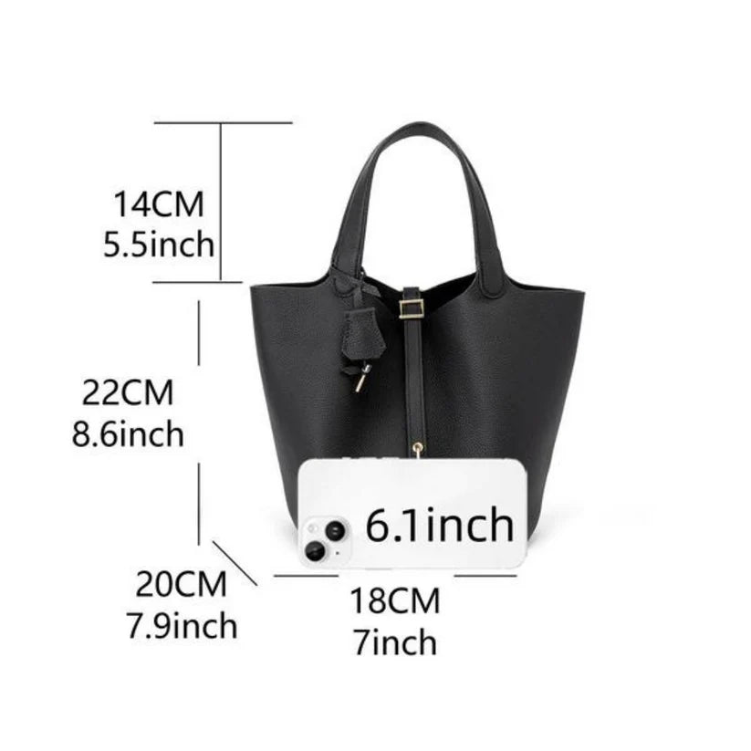 LuxeLock™| Structured Vegan Leather Bag – Secure & Stylish