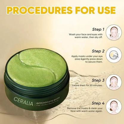 Avomé™ | Avocado Collagen Eye Mask – Hydrating, Anti-Dark Circles & Firming (60 pcs Set)
