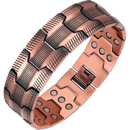 MagnoCopper™ | Men’s Pure Copper Magnetic Bracelet – 3X Strength & Pain Relief