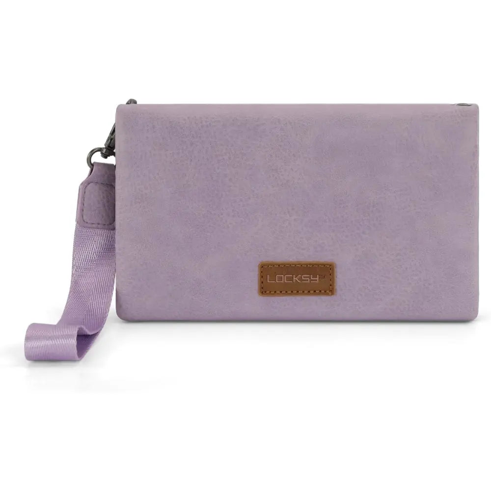 Locksy™ | RFID Wristlet Wallet – Women’s Bifold Clutch with Crossbody Strap
