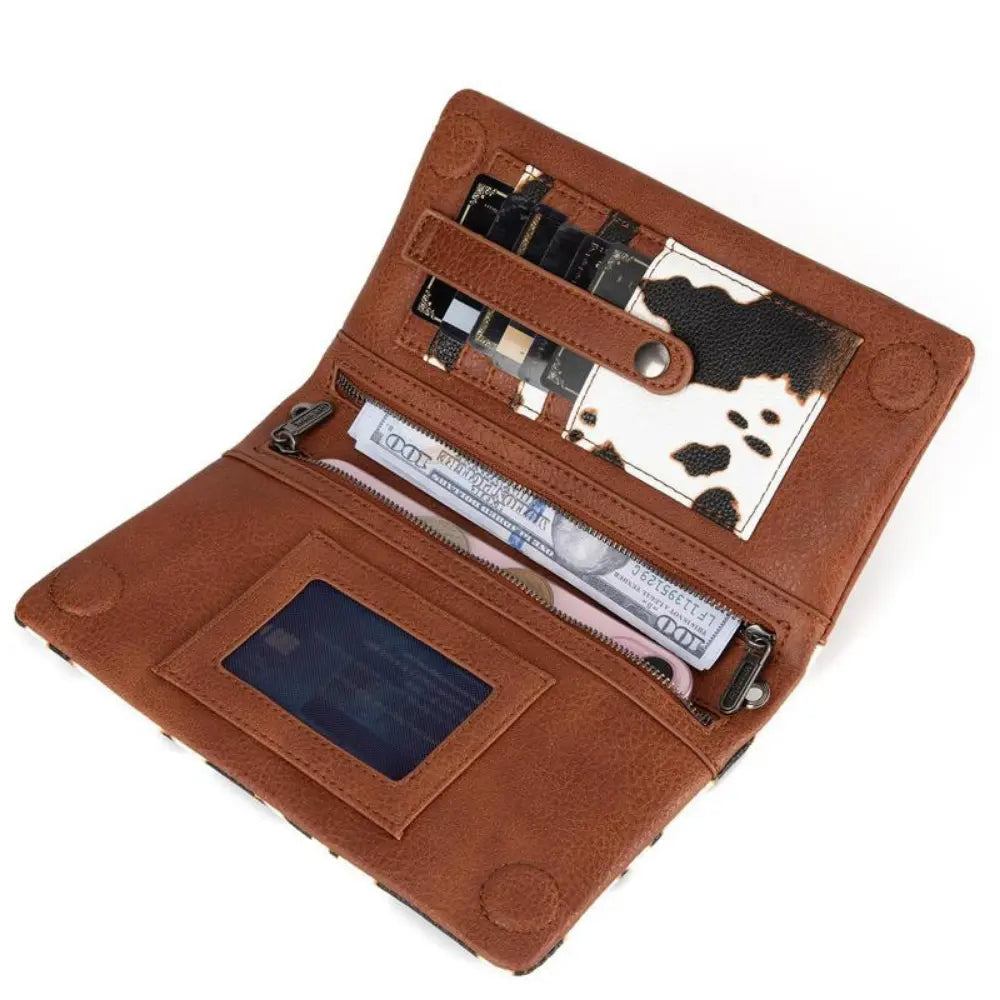 Locksy™ | RFID Wristlet Wallet – Women’s Bifold Clutch with Crossbody Strap