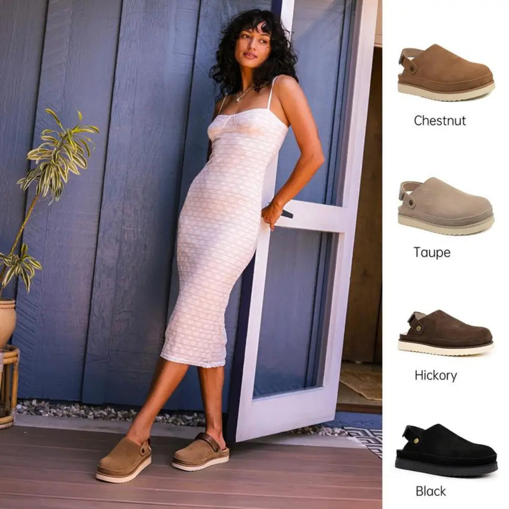 SuedeEase™ | Women’s 2-in-1 Clogs with Backstrap – Comfort, Style & Non-Slip