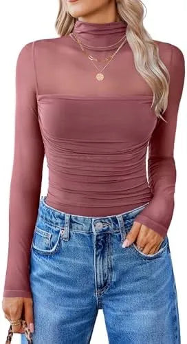 GlamForm™ | Long Sleeve Shaping Bodysuit – Mesh, Slimming & Stylish