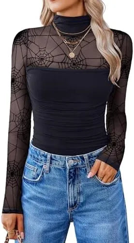 GlamForm™ | Long Sleeve Shaping Bodysuit – Mesh, Slimming & Stylish