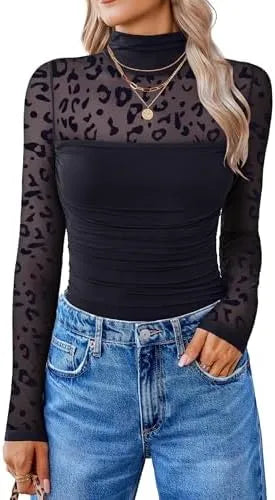 GlamForm™ | Long Sleeve Shaping Bodysuit – Mesh, Slimming & Stylish