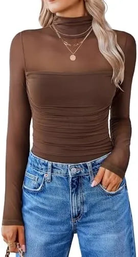 GlamForm™ | Long Sleeve Shaping Bodysuit – Mesh, Slimming & Stylish