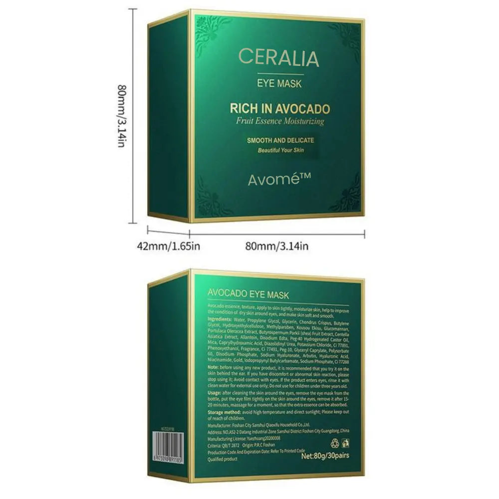 Avomé™ | Avocado Collagen Eye Mask – Hydrating, Anti-Dark Circles & Firming (60 pcs Set)