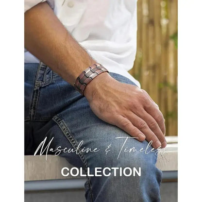 MagnoCopper™ | Men’s Pure Copper Magnetic Bracelet – 3X Strength & Pain Relief