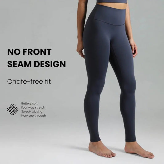 Flexora™ | High-Waisted Performance Leggings – Seamless Front with Inner Pocket