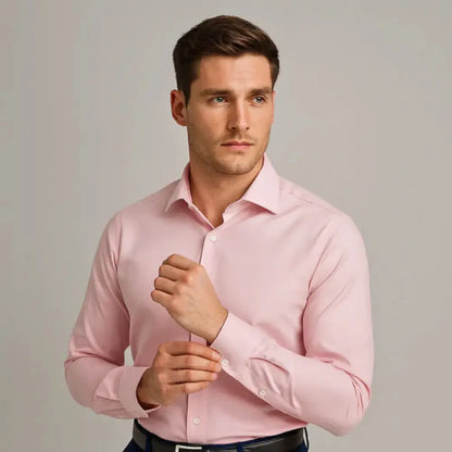 IronEase™ | Wrinkle-Free Slim Fit Shirt – Breathable, Anti-Sweat & Comfortable
