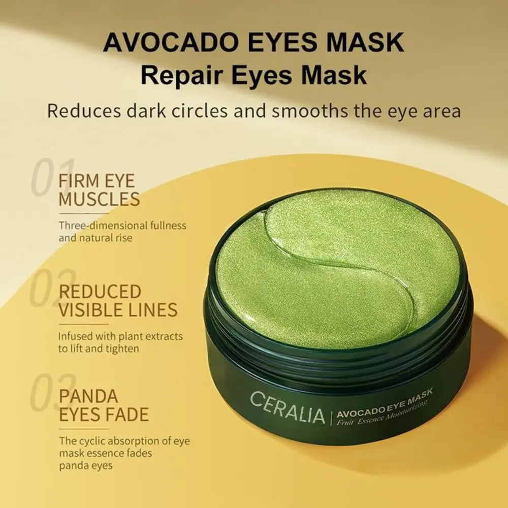 Avomé™ | Avocado Collagen Eye Mask – Hydrating, Anti-Dark Circles & Firming (60 pcs Set)