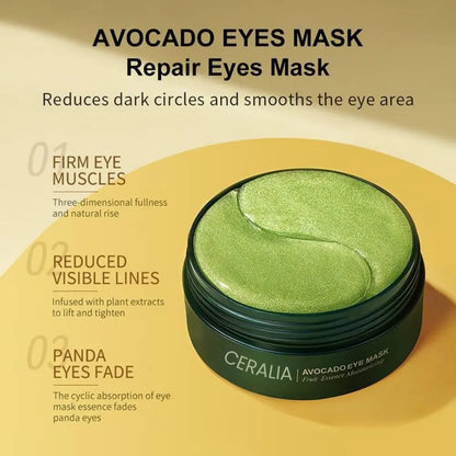 Avomé™ | Avocado Collagen Eye Mask – Hydrating, Anti-Dark Circles & Firming (60 pcs Set)