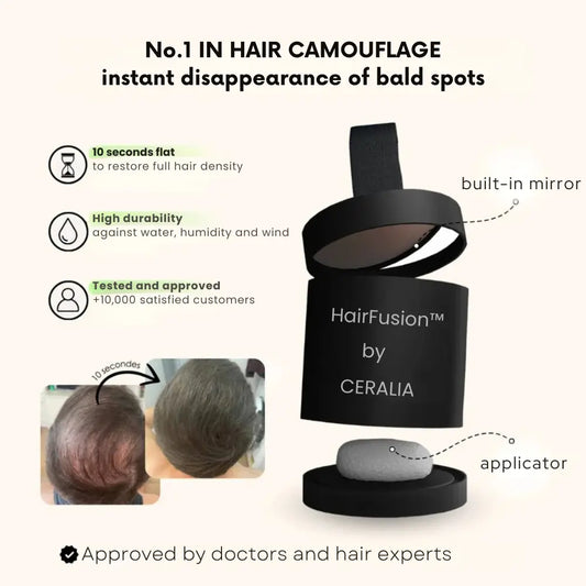 HairFusion™ | Instant Hair Fiber Concealer – Natural, Waterproof & Long-Lasting Density