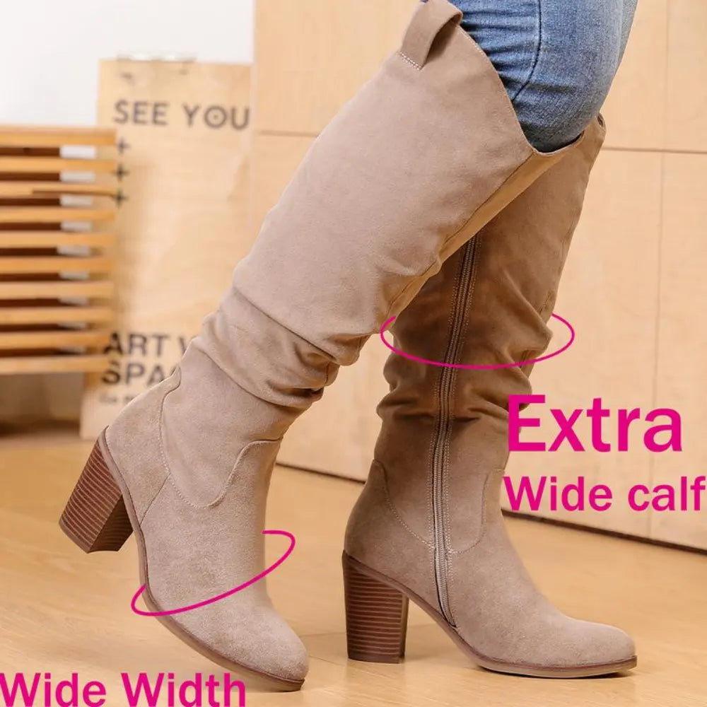 FlexiCalf™ | Extra Wide Knee High Boots – Chic, Cozy & Supportive