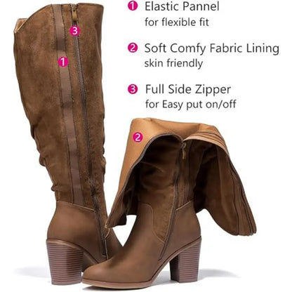 FlexiCalf™ | Extra Wide Knee High Boots – Chic, Cozy & Supportive