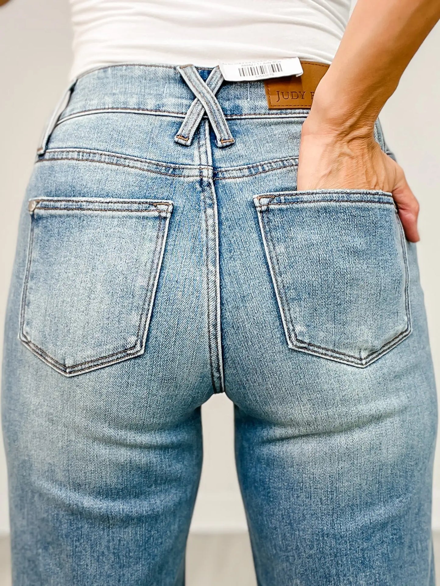 DenimElegance™ | High-Rise Double Button Wide Leg Jeans